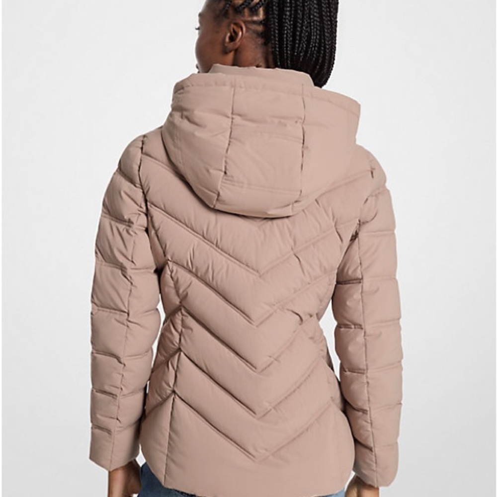 Michael Kors Quilted Puffer Jacket Taupe - Picture 2 of 8